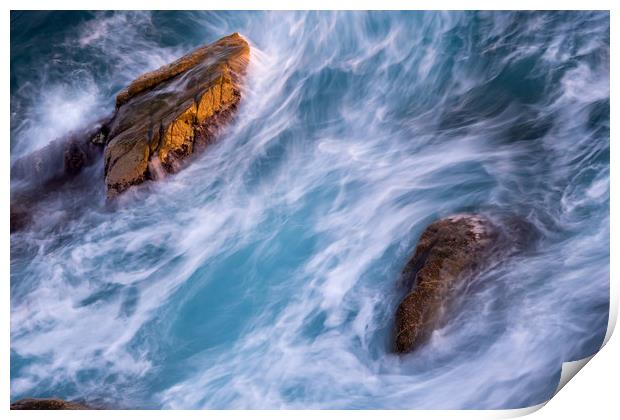 Long exposure picture from ocean Print by Arpad Radoczy