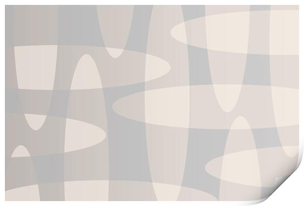 Abstract vector background, with gray ellipses Print by Arpad Radoczy