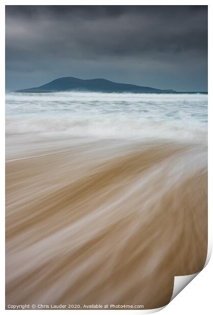 Majestic Ceapabhal: A Moody Harris Beachscape Print by Chris Lauder