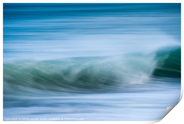 Atlantic wave impressions II Print by Chris Lauder