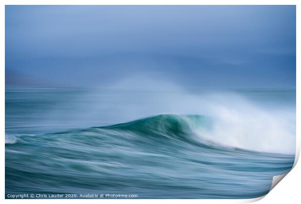 Atlantic wave impressions III Print by Chris Lauder