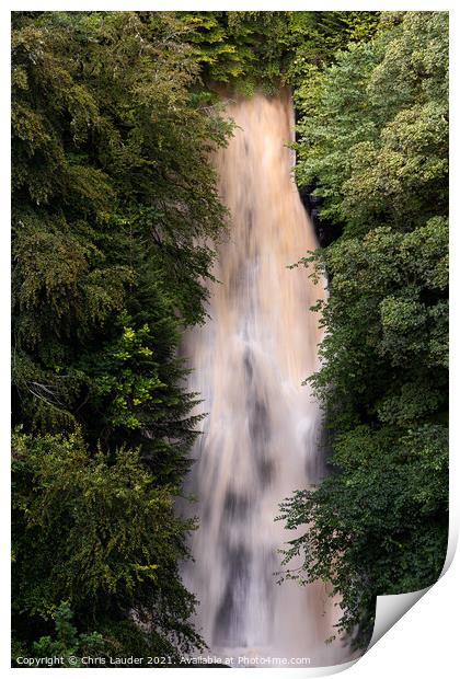 Falls of Acharn Print by Chris Lauder