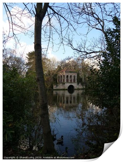 The Boathouse of Birkenhead Park Print by Photography by Sharon Long 