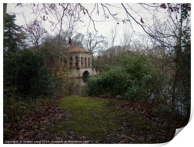 The Roman Boathouse in Birkenhead Park Print by Photography by Sharon Long 