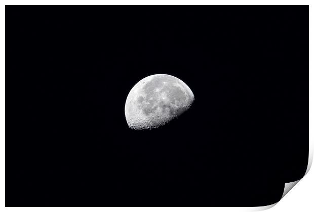 Half moon in the night Print by David GABIS