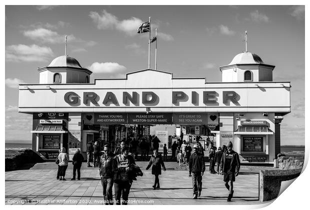 Grand Pier Entrance Weston Super Mare Print by Heather Anderton