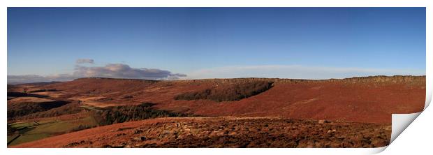 Stanage Edge Peak District Panorama Print by MIKE HUTTON