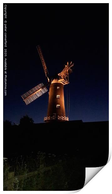 skidby windmill Print by peter comerford