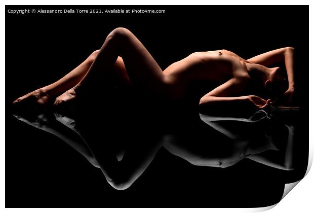 nude fine art woman Print by Alessandro Della Torre