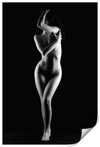 Bodyscape Nude young woman Print by Alessandro Della Torre