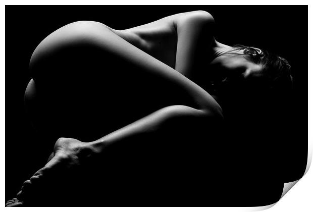 nude woman laying down naked sexy Print by Alessandro Della Torre