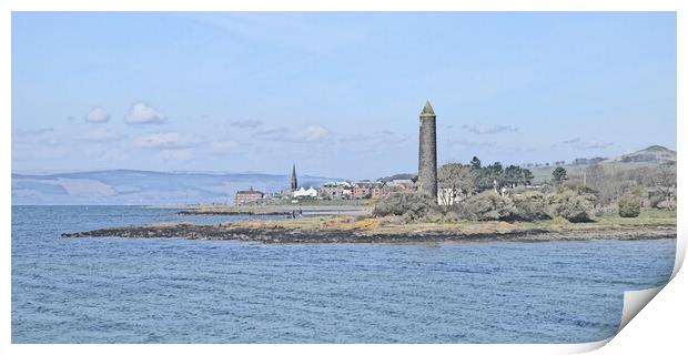 Largs Pencil , in pencil sketch form Print by Allan Durward Photography