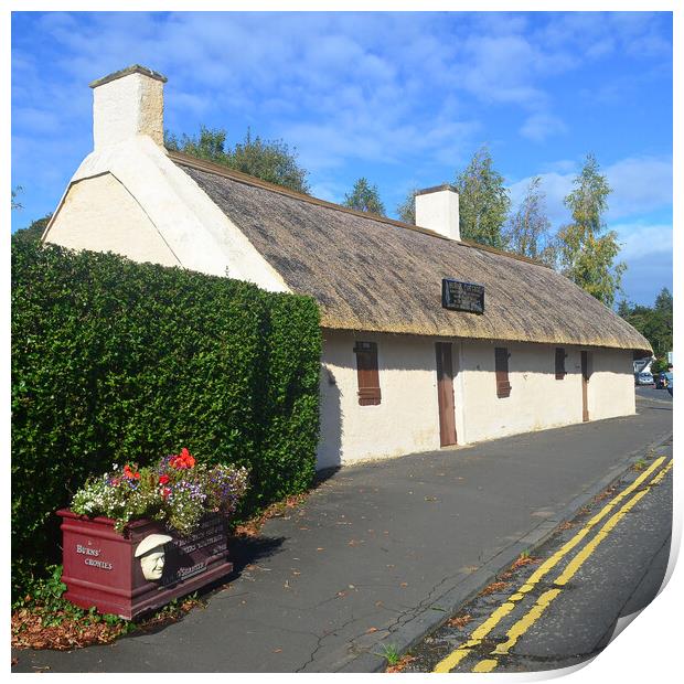 Burns Cottage, Alloway, Scotland (square format) Print by Allan Durward Photography