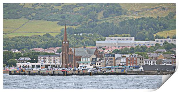 Largs seafront and Largs pier Print by Allan Durward Photography