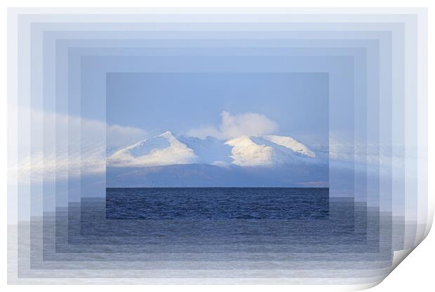 Isle of Arran mountains Print by Allan Durward Photography