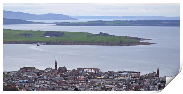 The Largs to Millport ferry crossing Print by Allan Durward Photography