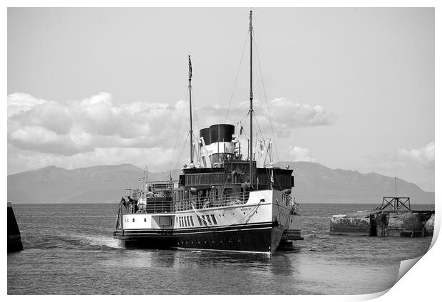 PS Waverley arriving at Ayr Print by Allan Durward Photography