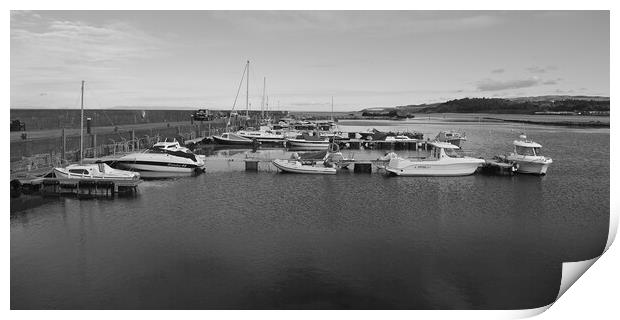 Maidens harbour mono Print by Allan Durward Photography