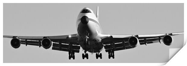 Boeing747 nose-on Print by Allan Durward Photography