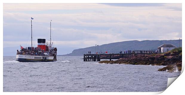 PS Waverley docking at Millport Print by Allan Durward Photography