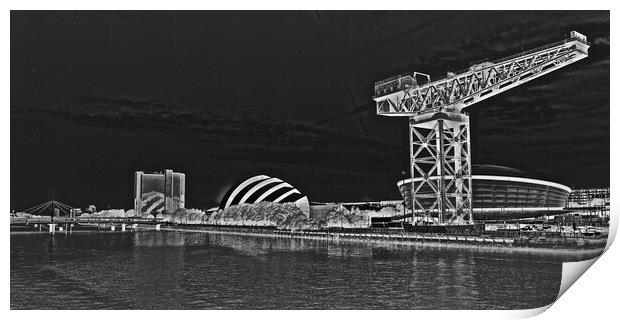 Glasgow Clydeside (abstract) Print by Allan Durward Photography