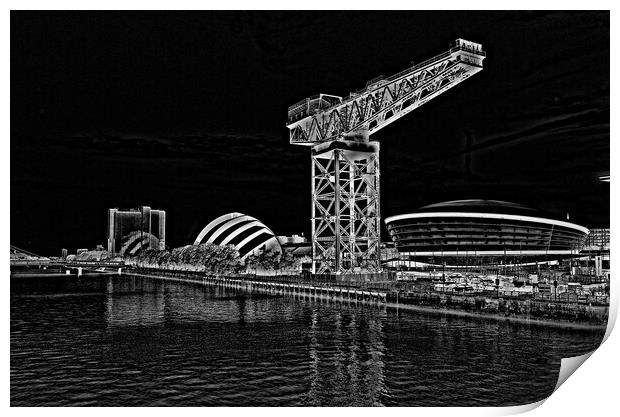  Glasgow Clydeside scene (abstract) Print by Allan Durward Photography