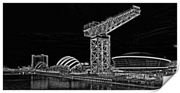 Glasgow`s Finnieston Crane (abstract) Print by Allan Durward Photography