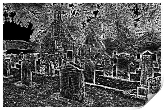 Abstract  Alloway Auld Kirk Print by Allan Durward Photography