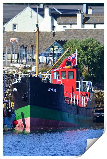Coaster "Kyles" berthed at Irvine Print by Allan Durward Photography