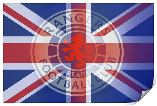 Glasgow Rangers FC Print by Allan Durward Photography