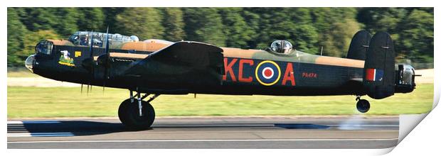 Avro Lancaster PA474 landing Print by Allan Durward Photography