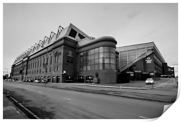 Ibrox stadium, home of Glasgow Rangers FC Print by Allan Durward Photography