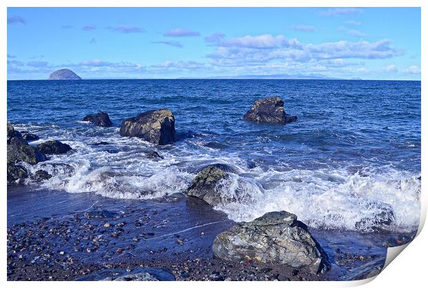 South Ayrshire seascape at Lendalfoot Print by Allan Durward Photography