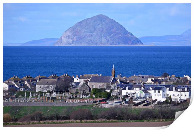 Ballantrae and Ailsa Craig, Ayrshire Scotland Print by Allan Durward Photography