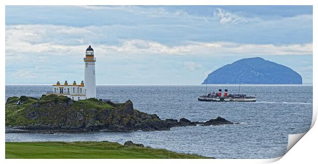 Paddle steamer Waverley, Turnberry, South Ayrshire Print by Allan Durward Photography