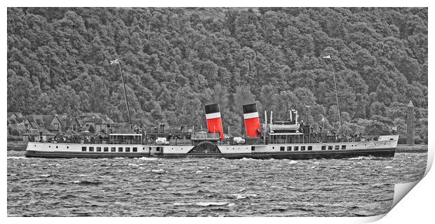 Waverley paddle steamer at Largs Print by Allan Durward Photography