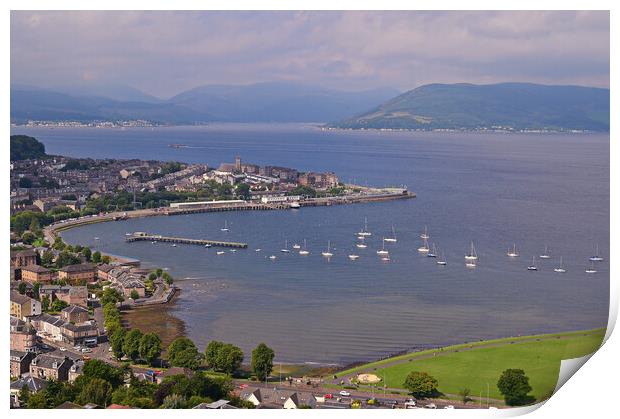 Waverley paddle steamer passing Gourock Print by Allan Durward Photography