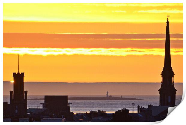 Ayr at sunset Print by Allan Durward Photography