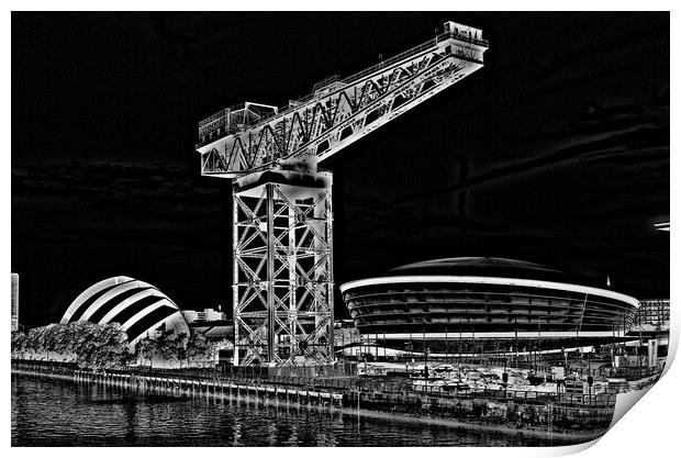 Glasgow Clydeside  (Abstract)  Print by Allan Durward Photography