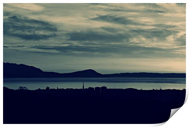 Ayr skyline, Arran and Argyll Print by Allan Durward Photography