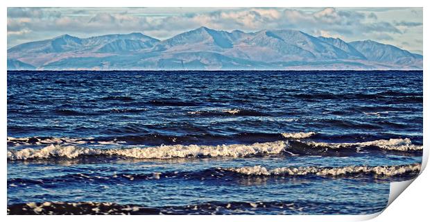 The gorgeously eye-catching mountains on Arran Print by Allan Durward Photography