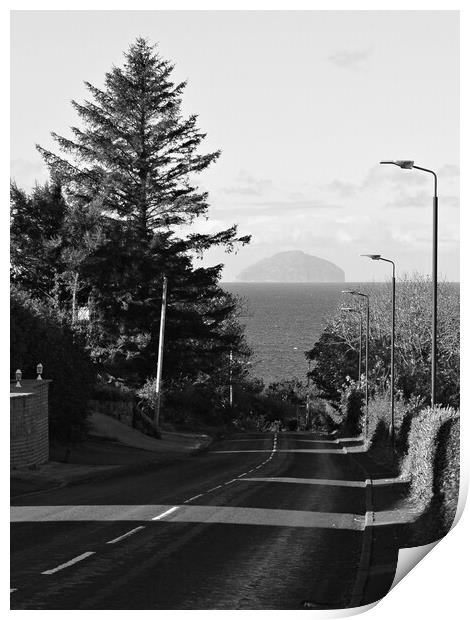 Dunure, Ayrshire. Coast road with a view Print by Allan Durward Photography