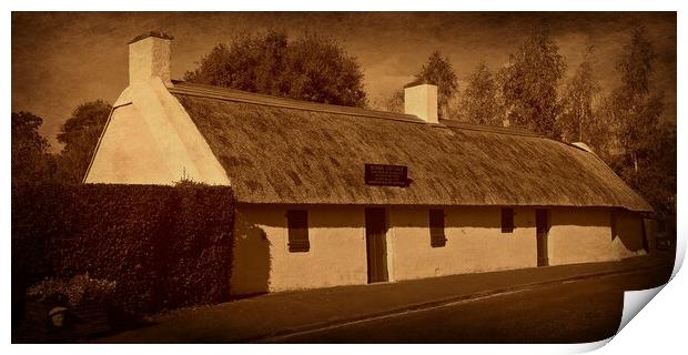 Burns Cottage, Alloway, Scotland Print by Allan Durward Photography