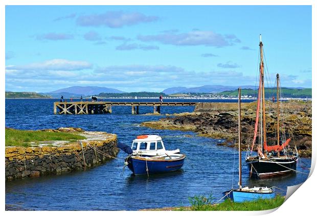 Small craft, small harbour, Portencross. Print by Allan Durward Photography