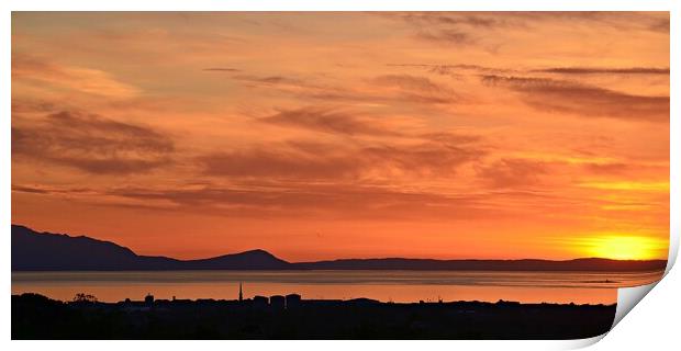A Scottish sunset, Ayr at dusk Print by Allan Durward Photography