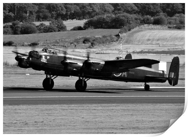 Avro Lancaster bomber taking off Print by Allan Durward Photography