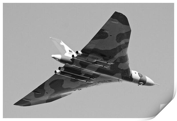 Avro Vulcan B2 mono Print by Allan Durward Photography