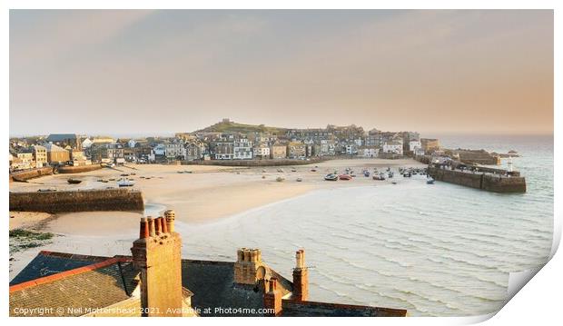 St Ives Early Morning Light. Print by Neil Mottershead
