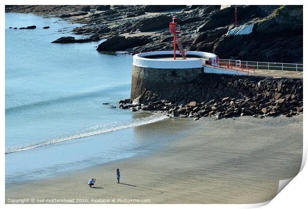 Say Cheese! - Photography on Looe beach. Print by Neil Mottershead