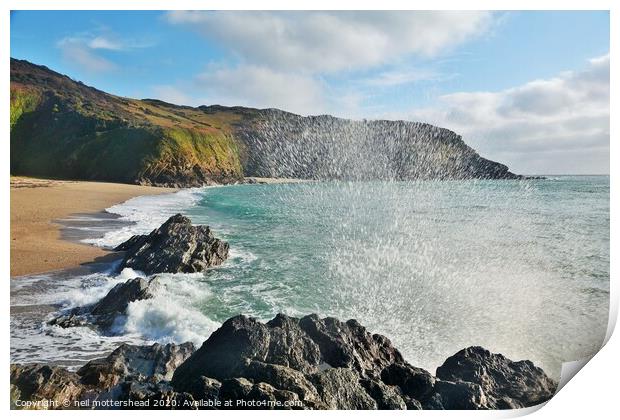 Sea Spray At Lantic Bay. Print by Neil Mottershead